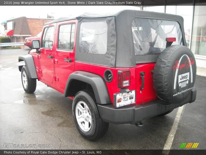 Stone White / Dark Slate Gray/Medium Slate Gray 2010 Jeep Wrangler Unlimited Sport 4x4