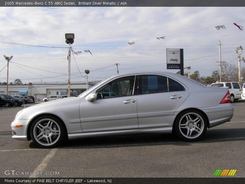 Brilliant Silver Metallic / Ash 2005 Mercedes-Benz C 55 AMG Sedan