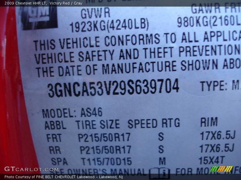 Victory Red / Gray 2009 Chevrolet HHR LT