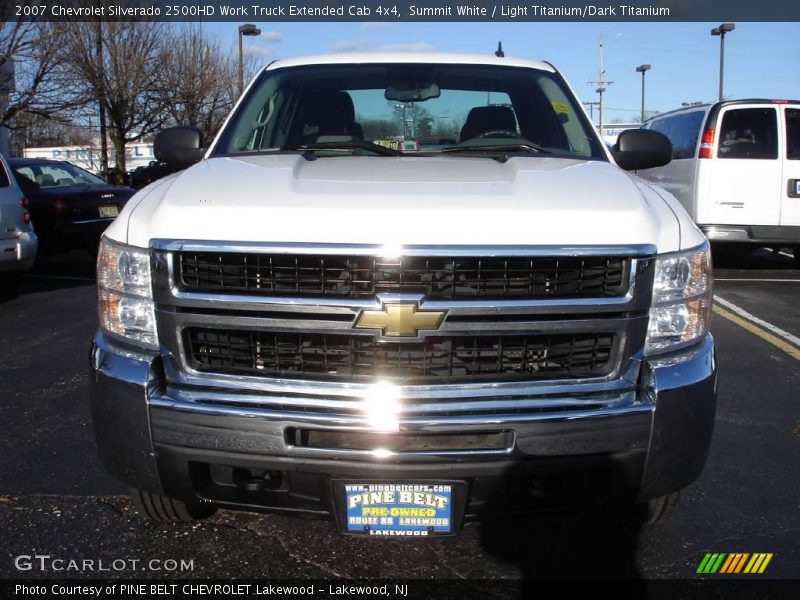 Summit White / Light Titanium/Dark Titanium 2007 Chevrolet Silverado 2500HD Work Truck Extended Cab 4x4
