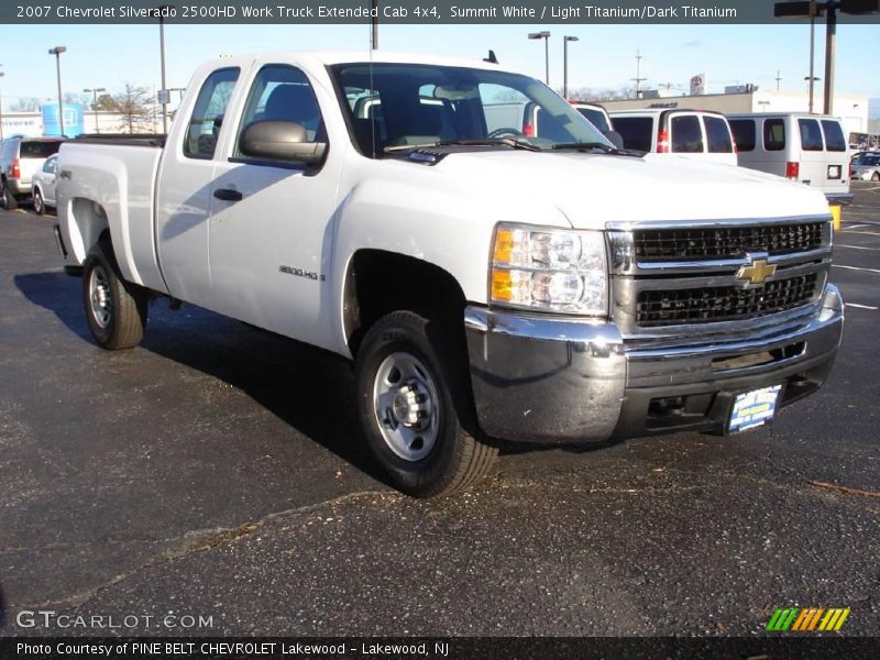 Summit White / Light Titanium/Dark Titanium 2007 Chevrolet Silverado 2500HD Work Truck Extended Cab 4x4