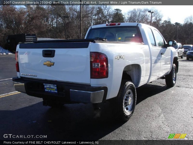 Summit White / Light Titanium/Dark Titanium 2007 Chevrolet Silverado 2500HD Work Truck Extended Cab 4x4