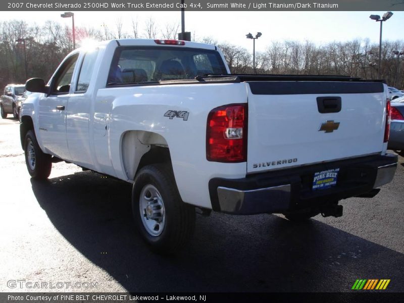 Summit White / Light Titanium/Dark Titanium 2007 Chevrolet Silverado 2500HD Work Truck Extended Cab 4x4