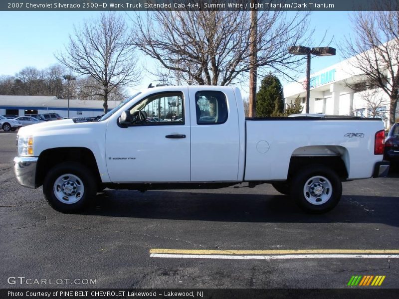 Summit White / Light Titanium/Dark Titanium 2007 Chevrolet Silverado 2500HD Work Truck Extended Cab 4x4