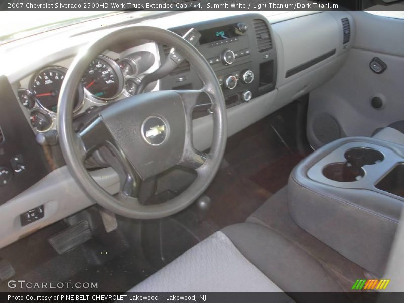 Summit White / Light Titanium/Dark Titanium 2007 Chevrolet Silverado 2500HD Work Truck Extended Cab 4x4