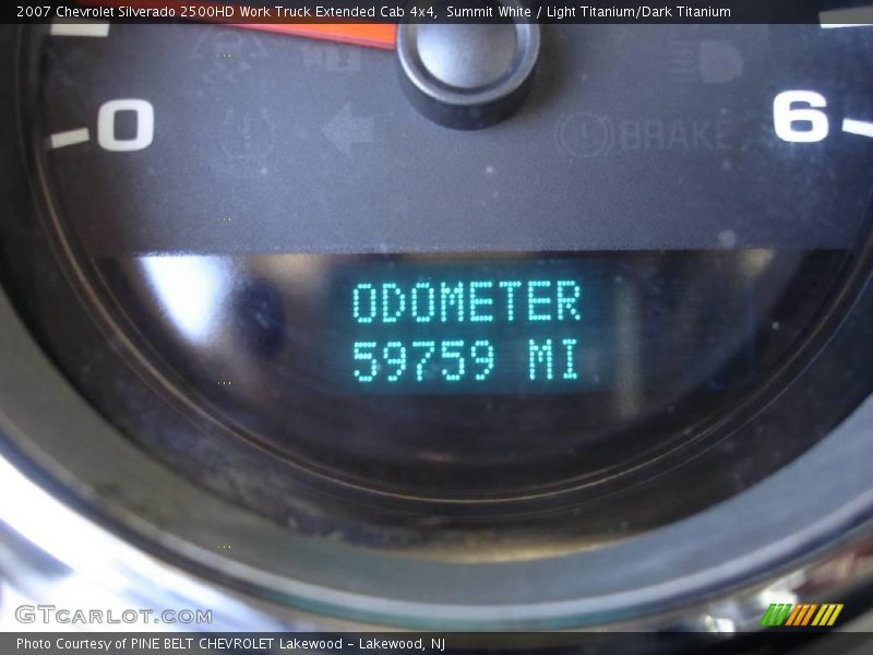 Summit White / Light Titanium/Dark Titanium 2007 Chevrolet Silverado 2500HD Work Truck Extended Cab 4x4