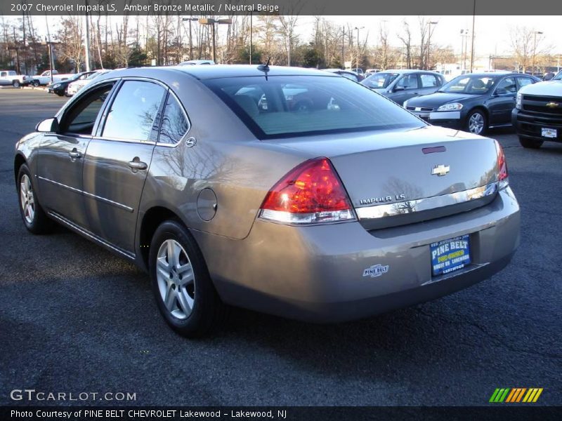 Amber Bronze Metallic / Neutral Beige 2007 Chevrolet Impala LS