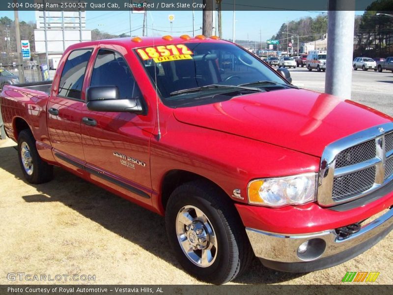 Flame Red / Dark Slate Gray 2004 Dodge Ram 2500 SLT Quad Cab