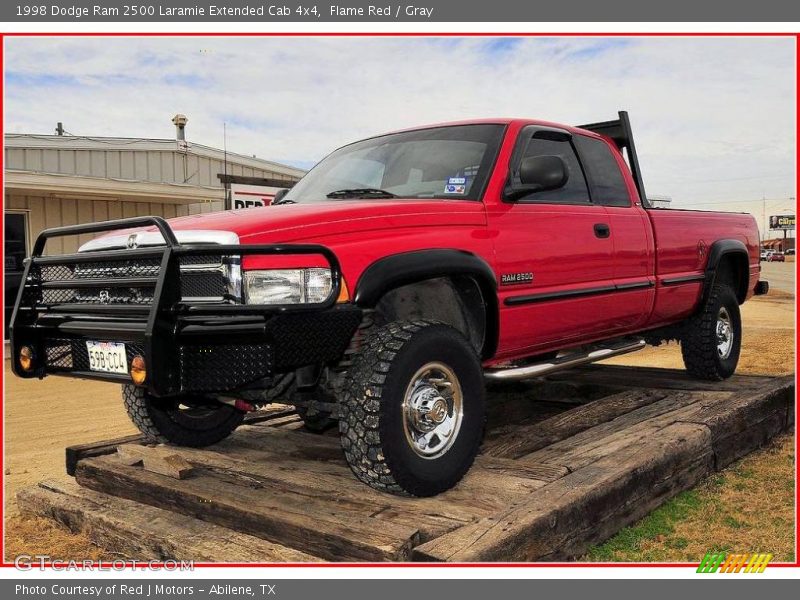 Flame Red / Gray 1998 Dodge Ram 2500 Laramie Extended Cab 4x4