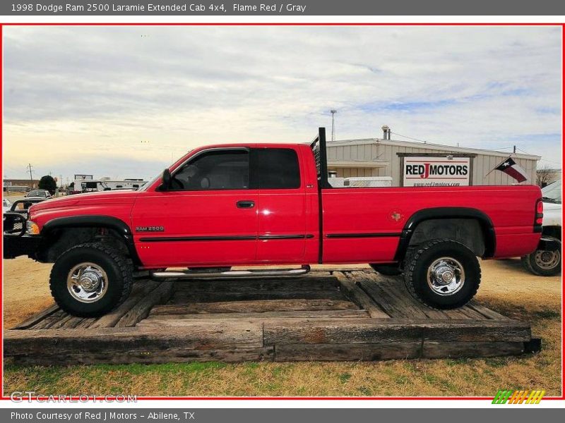 Flame Red / Gray 1998 Dodge Ram 2500 Laramie Extended Cab 4x4