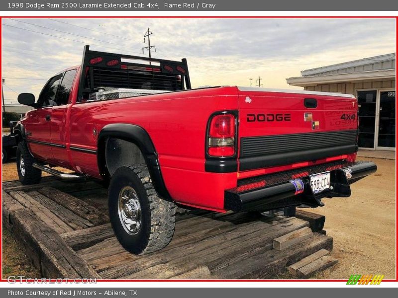 Flame Red / Gray 1998 Dodge Ram 2500 Laramie Extended Cab 4x4