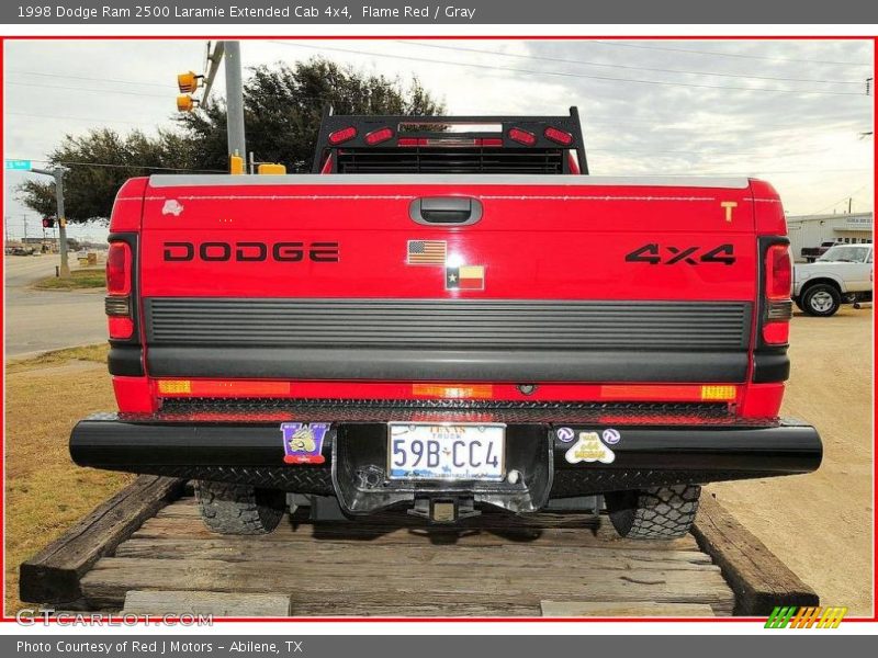 Flame Red / Gray 1998 Dodge Ram 2500 Laramie Extended Cab 4x4