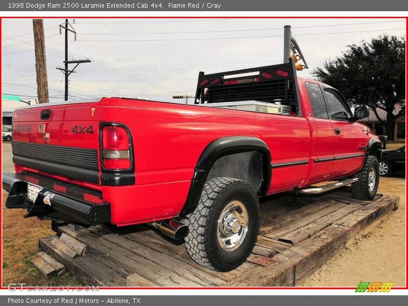 Flame Red / Gray 1998 Dodge Ram 2500 Laramie Extended Cab 4x4
