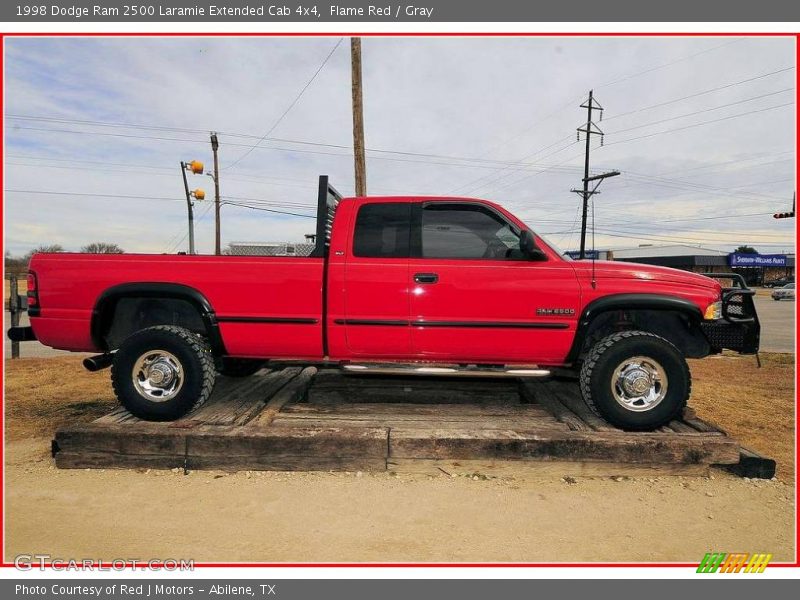 Flame Red / Gray 1998 Dodge Ram 2500 Laramie Extended Cab 4x4