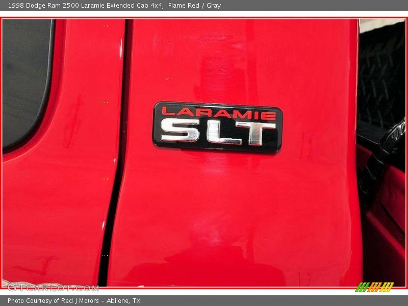 Flame Red / Gray 1998 Dodge Ram 2500 Laramie Extended Cab 4x4