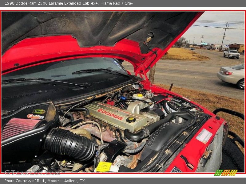 Flame Red / Gray 1998 Dodge Ram 2500 Laramie Extended Cab 4x4