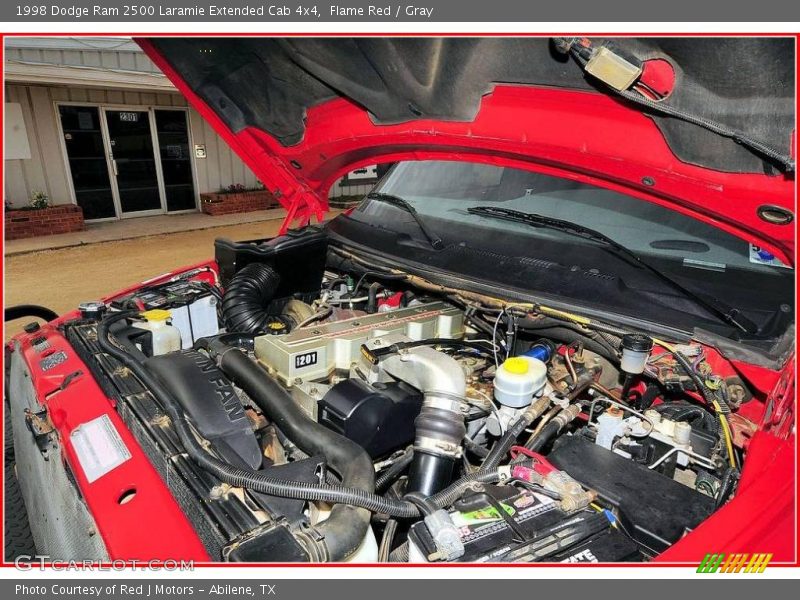 Flame Red / Gray 1998 Dodge Ram 2500 Laramie Extended Cab 4x4
