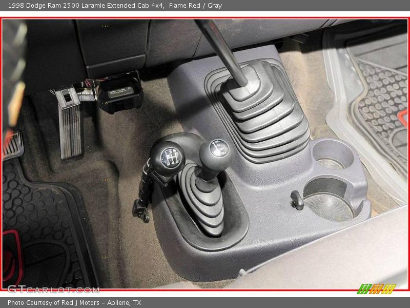 Flame Red / Gray 1998 Dodge Ram 2500 Laramie Extended Cab 4x4