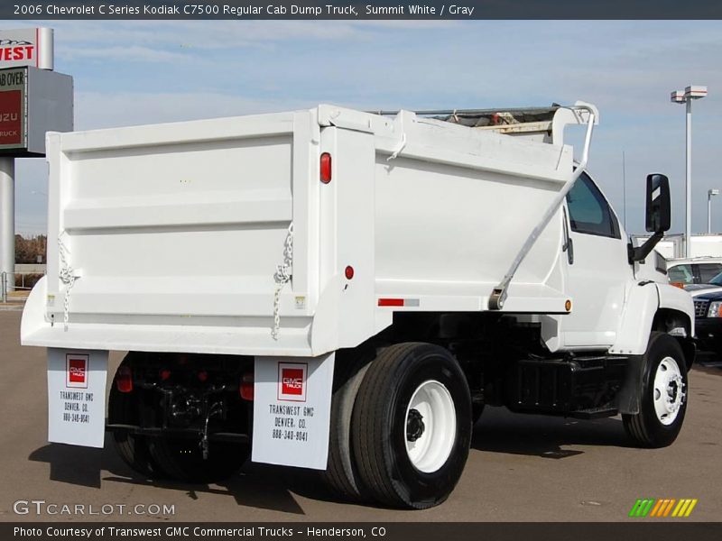 Summit White / Gray 2006 Chevrolet C Series Kodiak C7500 Regular Cab Dump Truck