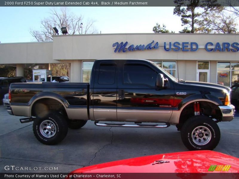 Black / Medium Parchment 2000 Ford F250 Super Duty Lariat Extended Cab 4x4
