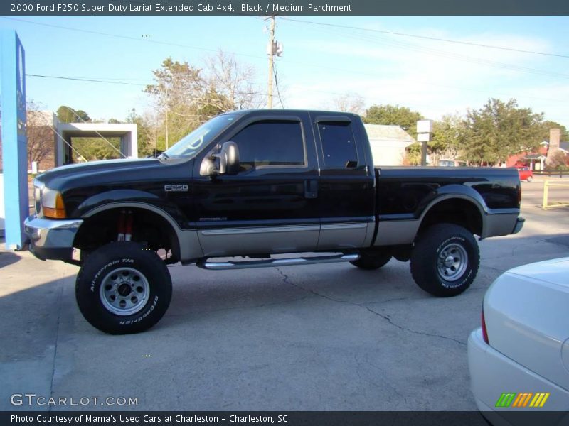 Black / Medium Parchment 2000 Ford F250 Super Duty Lariat Extended Cab 4x4