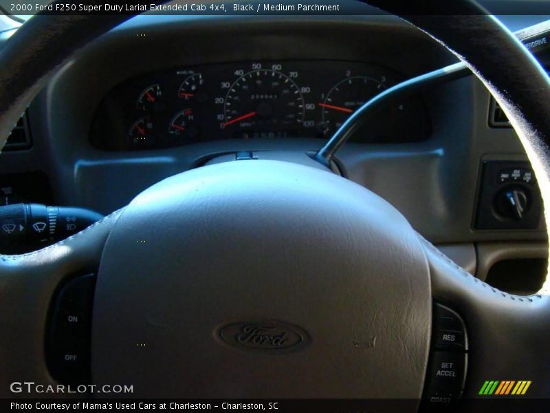 Black / Medium Parchment 2000 Ford F250 Super Duty Lariat Extended Cab 4x4