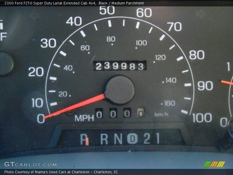 Black / Medium Parchment 2000 Ford F250 Super Duty Lariat Extended Cab 4x4