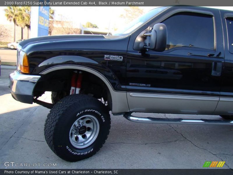 Black / Medium Parchment 2000 Ford F250 Super Duty Lariat Extended Cab 4x4