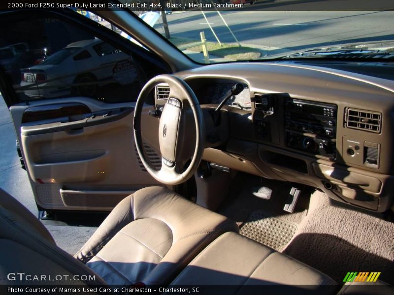Black / Medium Parchment 2000 Ford F250 Super Duty Lariat Extended Cab 4x4