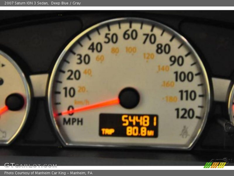 Deep Blue / Gray 2007 Saturn ION 3 Sedan
