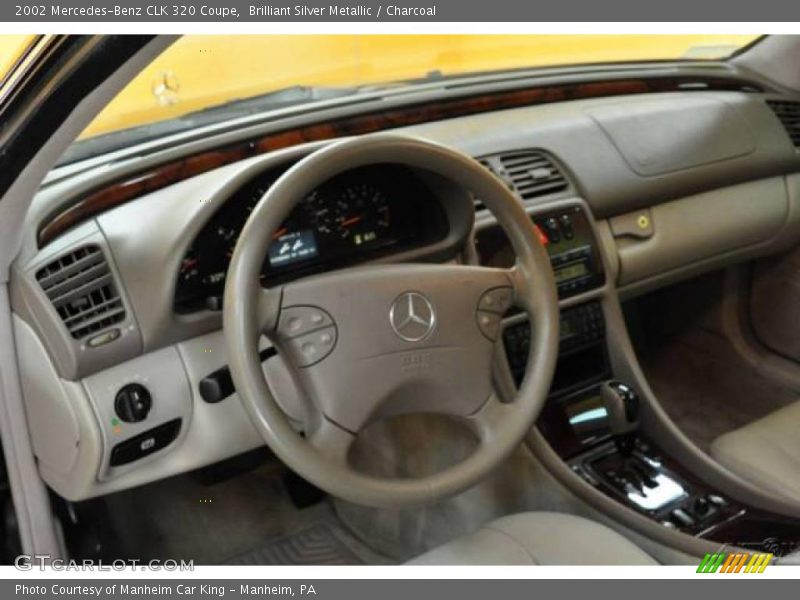 Brilliant Silver Metallic / Charcoal 2002 Mercedes-Benz CLK 320 Coupe