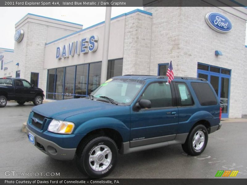Island Blue Metallic / Dark Graphite 2001 Ford Explorer Sport 4x4