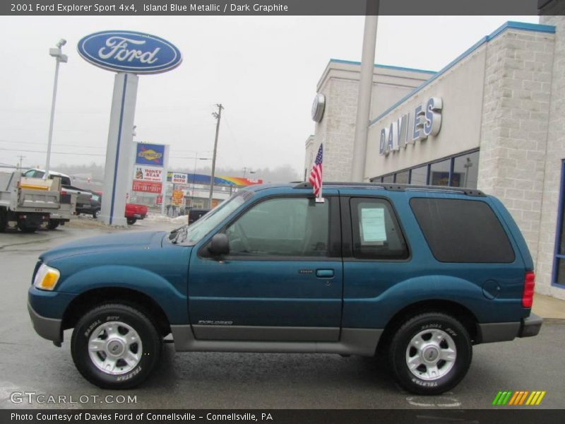 Island Blue Metallic / Dark Graphite 2001 Ford Explorer Sport 4x4