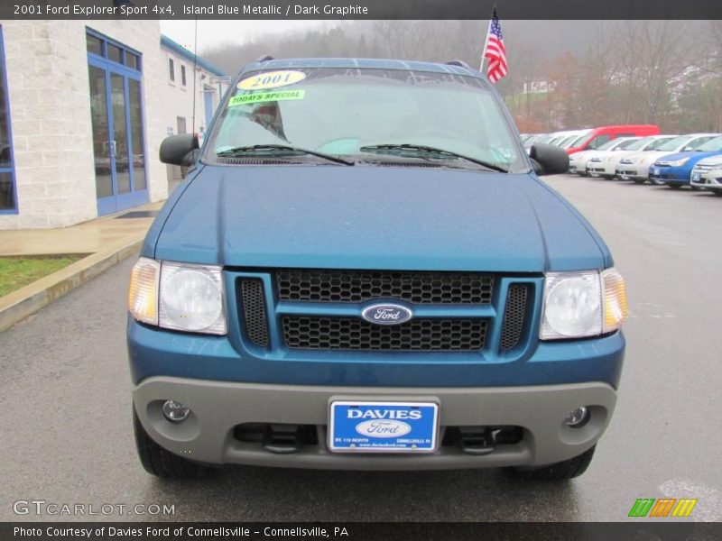 Island Blue Metallic / Dark Graphite 2001 Ford Explorer Sport 4x4