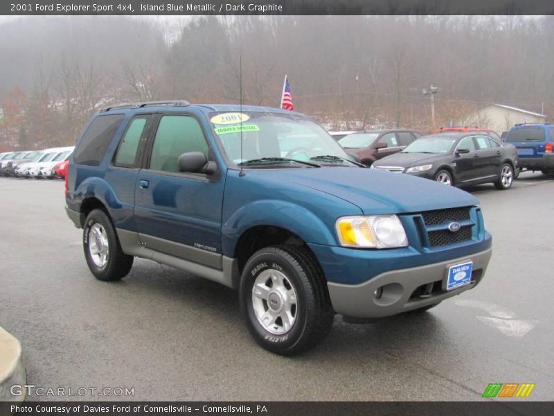 Island Blue Metallic / Dark Graphite 2001 Ford Explorer Sport 4x4