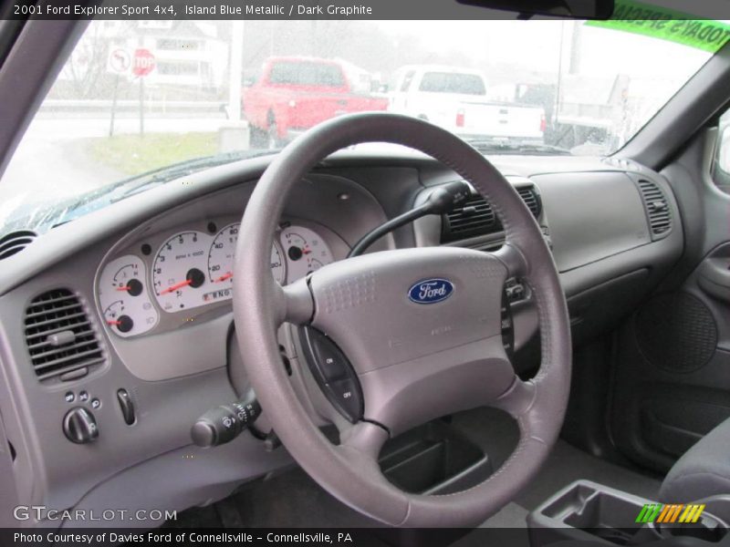 Island Blue Metallic / Dark Graphite 2001 Ford Explorer Sport 4x4