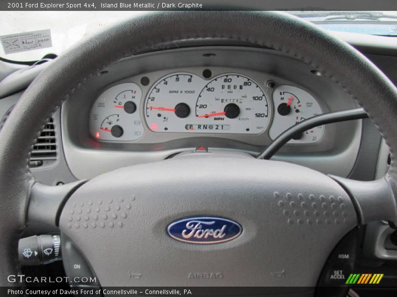 Island Blue Metallic / Dark Graphite 2001 Ford Explorer Sport 4x4