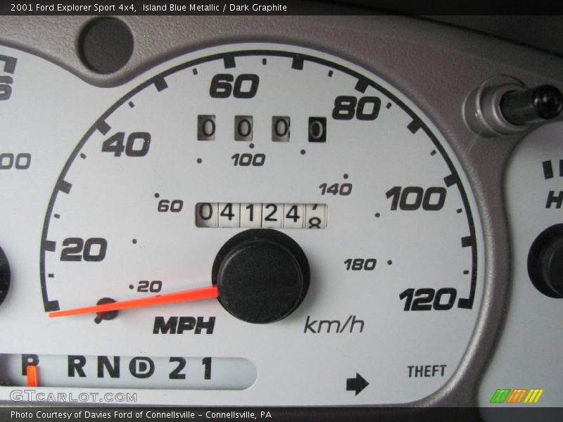 Island Blue Metallic / Dark Graphite 2001 Ford Explorer Sport 4x4