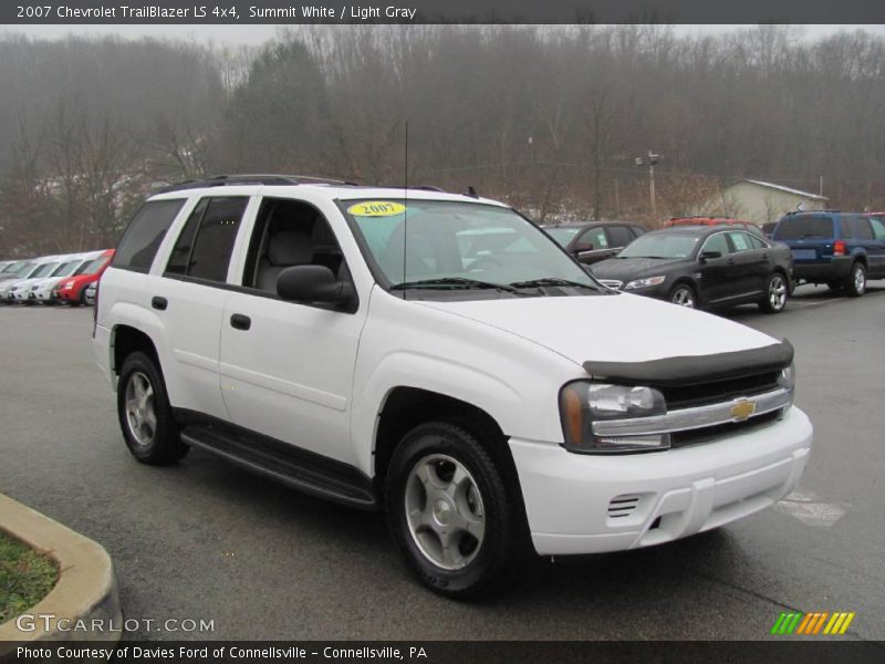 Summit White / Light Gray 2007 Chevrolet TrailBlazer LS 4x4