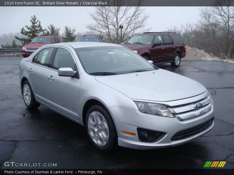 Brilliant Silver Metallic / Charcoal Black 2010 Ford Fusion SE