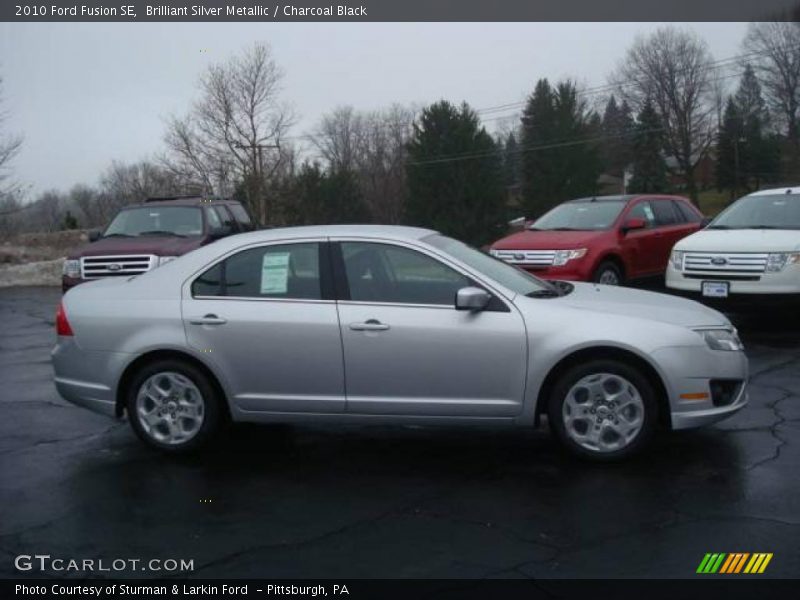 Brilliant Silver Metallic / Charcoal Black 2010 Ford Fusion SE