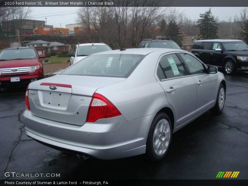 Brilliant Silver Metallic / Charcoal Black 2010 Ford Fusion SE