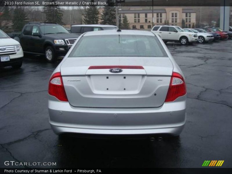 Brilliant Silver Metallic / Charcoal Black 2010 Ford Fusion SE