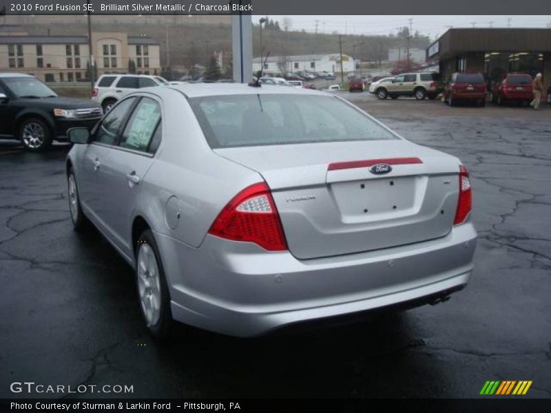 Brilliant Silver Metallic / Charcoal Black 2010 Ford Fusion SE