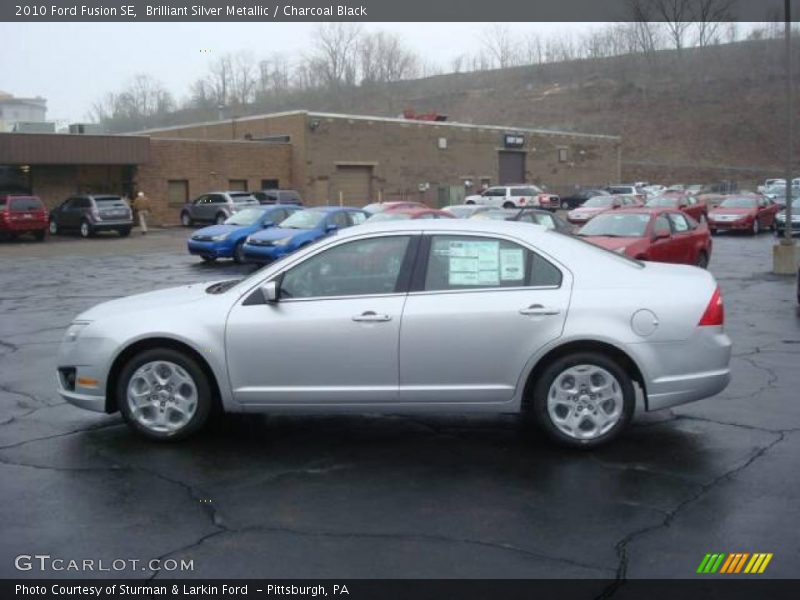 Brilliant Silver Metallic / Charcoal Black 2010 Ford Fusion SE