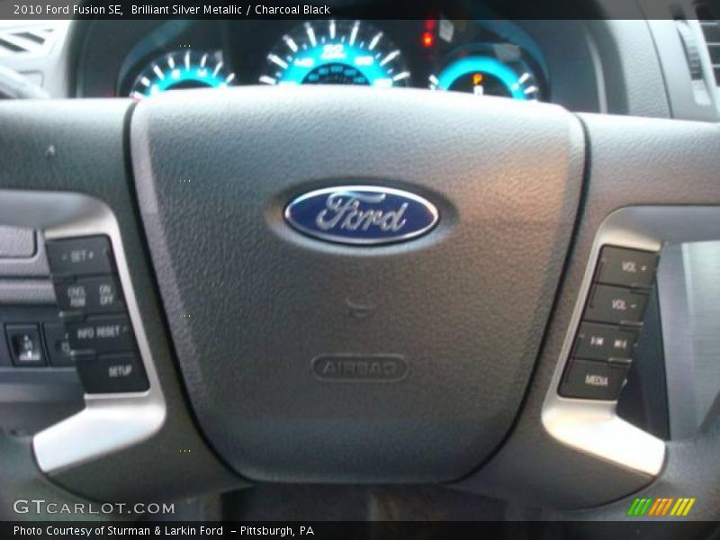 Brilliant Silver Metallic / Charcoal Black 2010 Ford Fusion SE