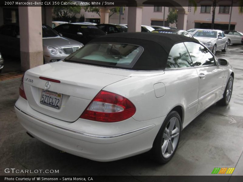 Arctic White / Stone 2007 Mercedes-Benz CLK 350 Cabriolet