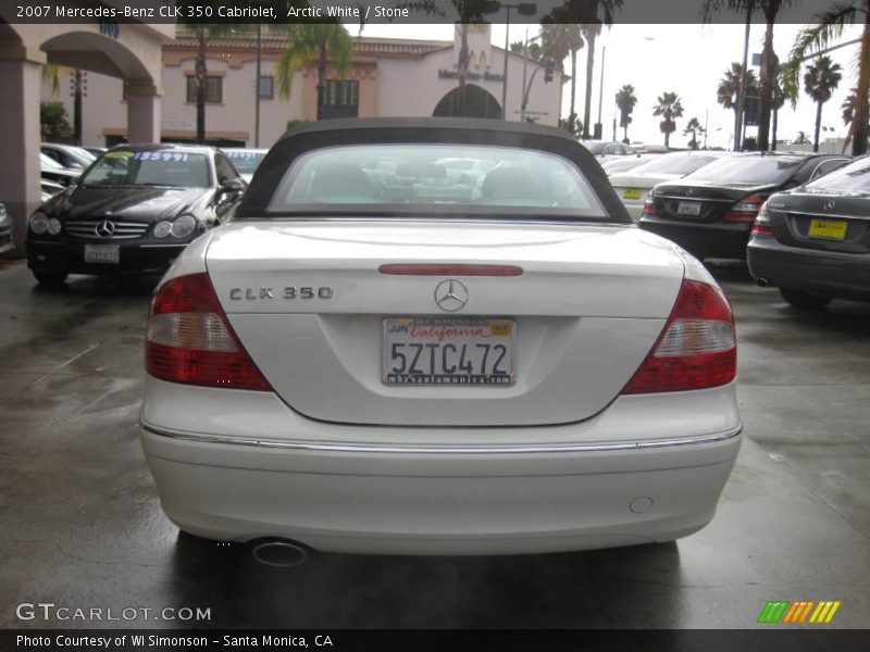 Arctic White / Stone 2007 Mercedes-Benz CLK 350 Cabriolet