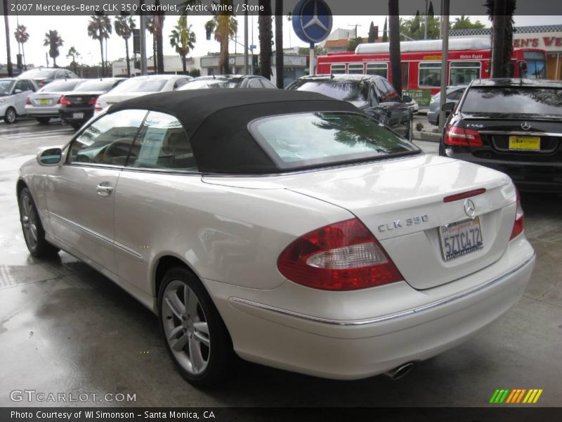 Arctic White / Stone 2007 Mercedes-Benz CLK 350 Cabriolet