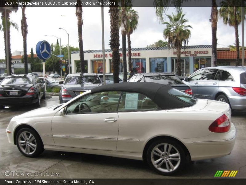 Arctic White / Stone 2007 Mercedes-Benz CLK 350 Cabriolet